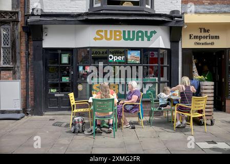 Subway cafe, Stratford upon Avon, Warwickshire, England, UK Stock Photo