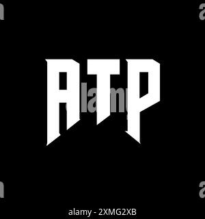 ATP letter logo design for technology company. ATP logo design black ...