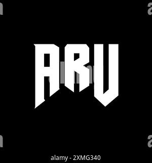 ARU letter logo design for technology company. ARU logo design black ...