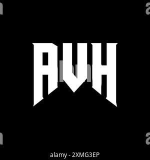 AVH letter logo design for technology company. AVH logo design black ...