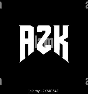 AZK letter logo design for technology company. AZK logo design black ...