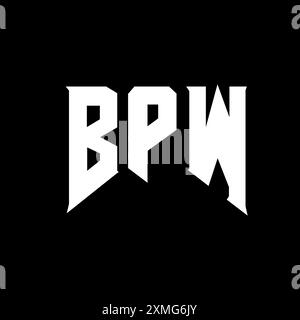 BPW letter logo design for technology company. BPW logo design black ...