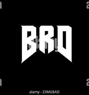 BRD letter logo design for technology company. BRD logo design black ...