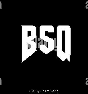 BSQ letter logo design for technology company. BSQ logo design black ...