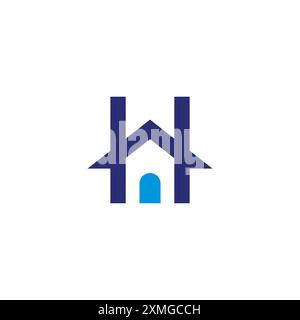 Letter H Home Logo Design. Real Estate Letter H Icon Stock Vector