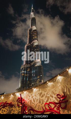 DUBAI, UAE - January 5, 2024: Dubai downtown and Burj Khalifa in Dubai, UAE. Burj Khalifa is a tallest building in the world, at 828m Stock Photo