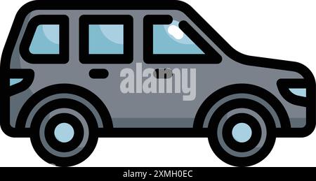 Transportation Colorful Car Icon Stock Vector