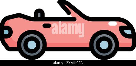 Transportation Colorful Car Icon Stock Vector