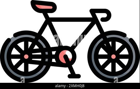 Transportation Colorful Bicycle Icon Stock Vector