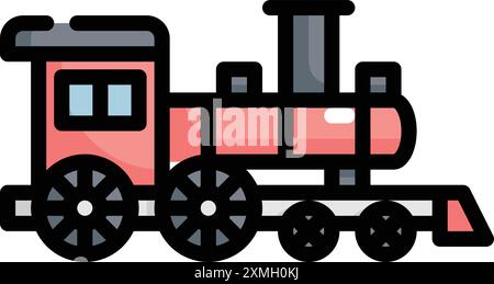 Transportation Colorful Train Icon Stock Vector