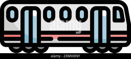 Transportation Colorful Train Icon Stock Vector