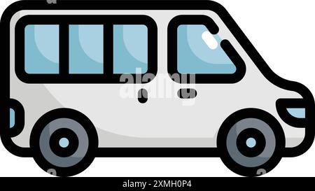 Transportation Colorful Van Icon Stock Vector