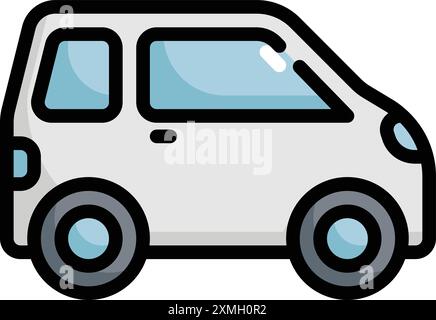 Transportation Colorful Car Icon Stock Vector