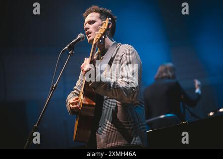 28th July 2024 - Gateshead, UK: Jordan Rakei peforms with Royal Northern Sinfonia as part of BBC Proms 2024 at The Glasshouse International Centre for Music in Gateshead. Photo credit: Thomas Jackson / Alamy Live News Stock Photo