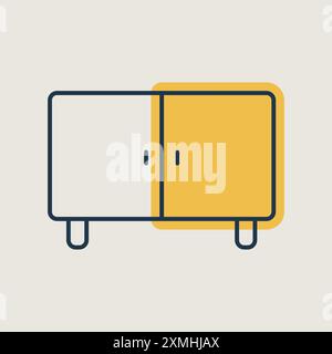 Nightstand vector icon. Graph symbol for furniture, web site and apps design, logo, app, UI Stock Vector