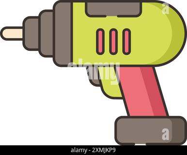 Cordless Drill Tool Icon Stock Vector