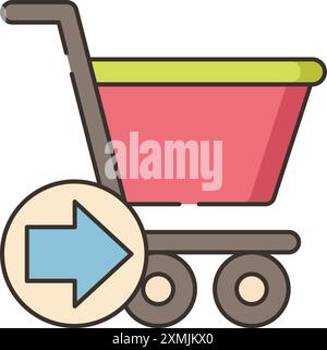 Continue Shopping Icon Stock Vector