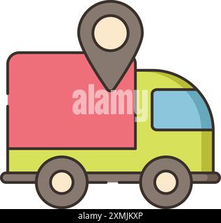 Delivery Tracking Icon Stock Vector