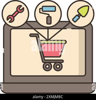 One Stop Shop Icon Stock Vector
