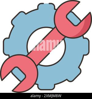 Machinery Tools Icon Stock Vector