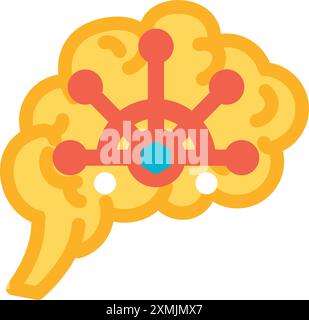 Brain Activity Action Control Stock Vector