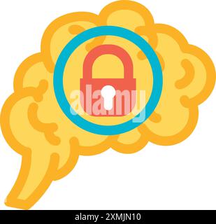 Brain Activity Action Introvert Stock Vector