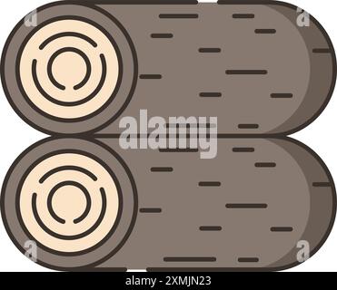 Wood Icon Stock Vector