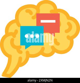 Brain Activity Action Communication Stock Vector