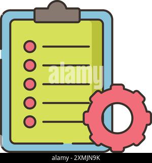 Work Order Managment Icon Stock Vector
