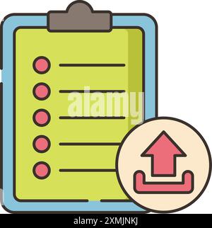 Upload Plans Icon Stock Vector