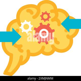 Brain Activity Action Decision Stock Vector