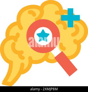 Brain Activity Action Selection Stock Vector
