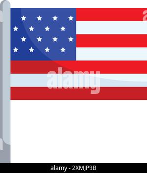 4th July Flag Stock Vector