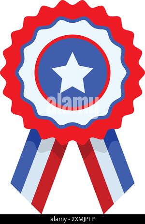 4th July Badge Label Stock Vector