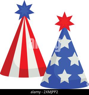 4th July Party Hat Stock Vector