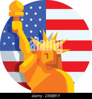US Holiday Statue of Liberty Stock Vector