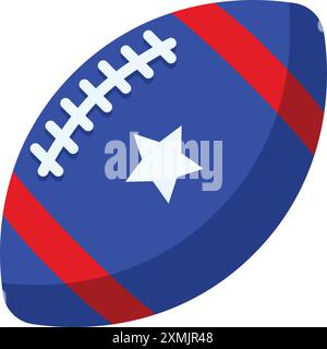 4th July American Football Stock Vector