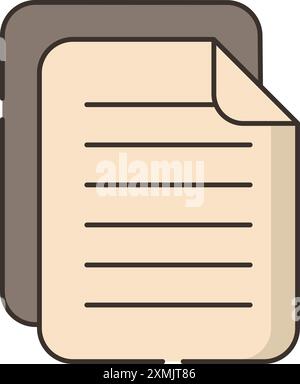 file vector icon editable stroke outline icons for web and mobile Stock ...
