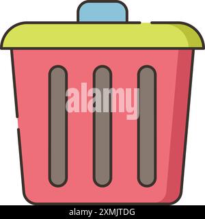 Trash Web Icon Stock Vector