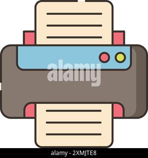 Printer Web Icon Stock Vector