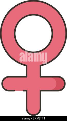 Female Sign Web Icon Stock Vector