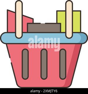 Full Basket Web Icon Stock Vector