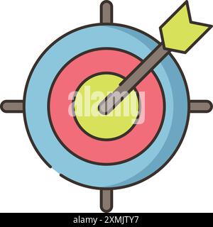 Target Web Icon Stock Vector