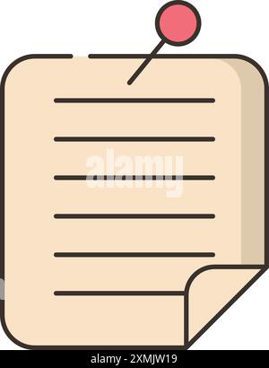 Note Web Icon Stock Vector