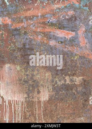 Background texture of old dirty scratched rusted steel Stock Photo