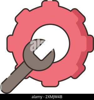 Setting Web Icon Stock Vector