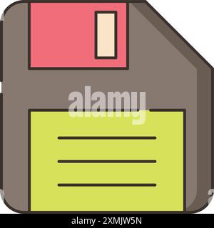 Save File Web Icon Stock Vector