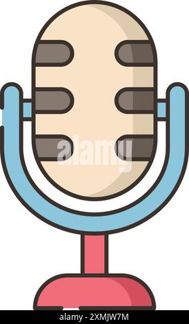 Mic Web Icon Stock Vector