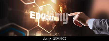 E-learning Education Webinar Online concept. Business Technology Stock Photo