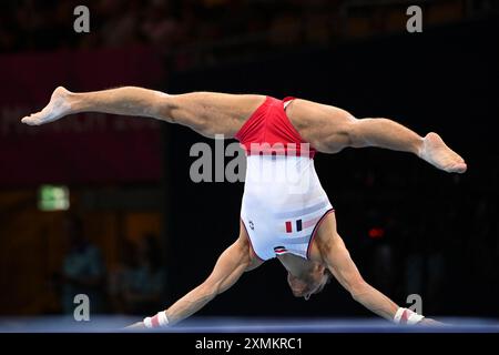 Paul Degouy (France). European Championships Munich 2022: Artistic Gymnastics, Men's Floor Stock Photo